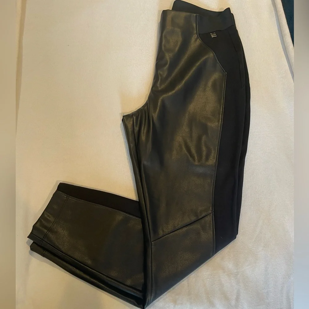 Ted Baker Faux Leather Black Leggings - Picture 6 of 9